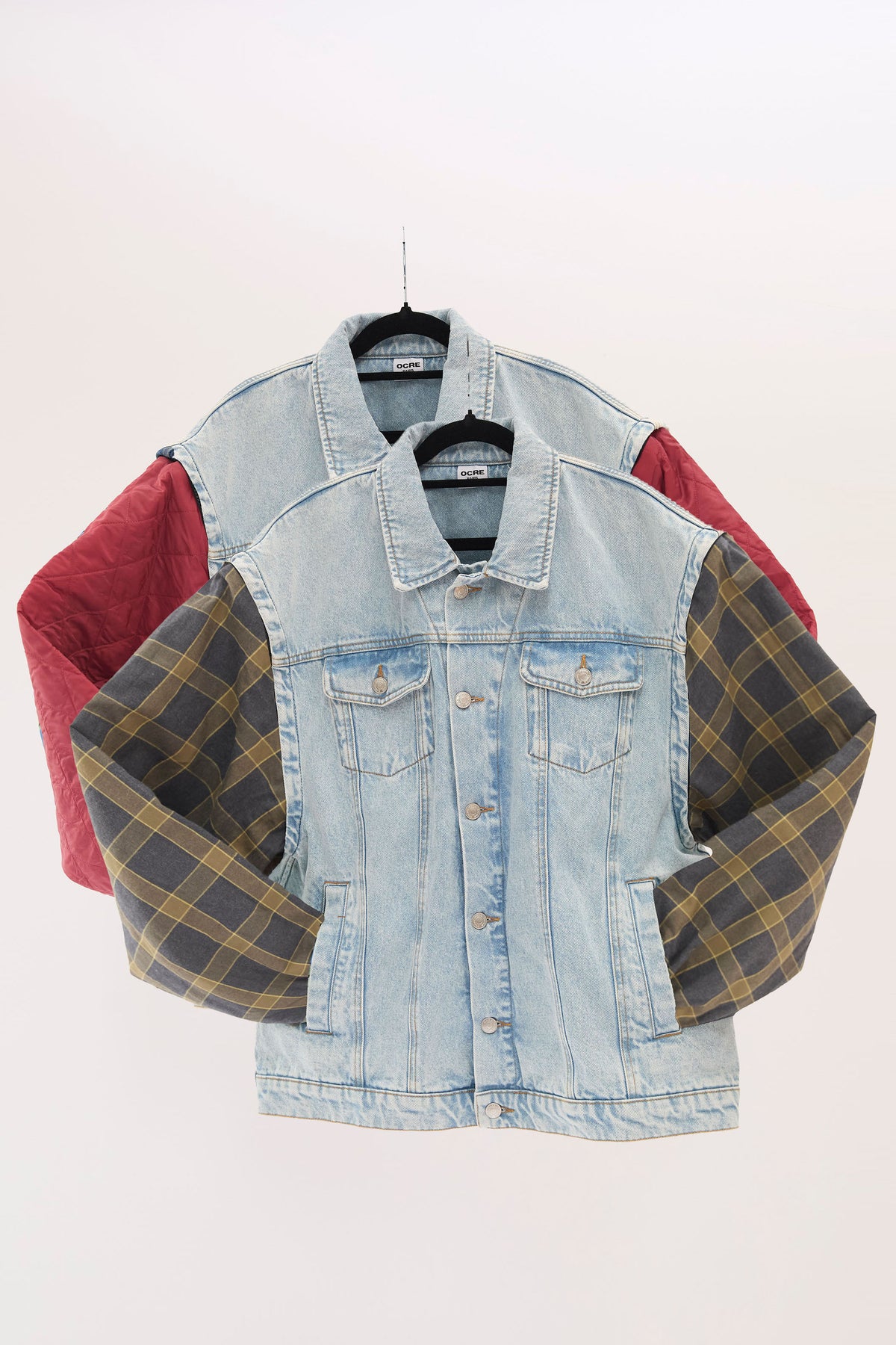Bleach manche tartan bordeaux
