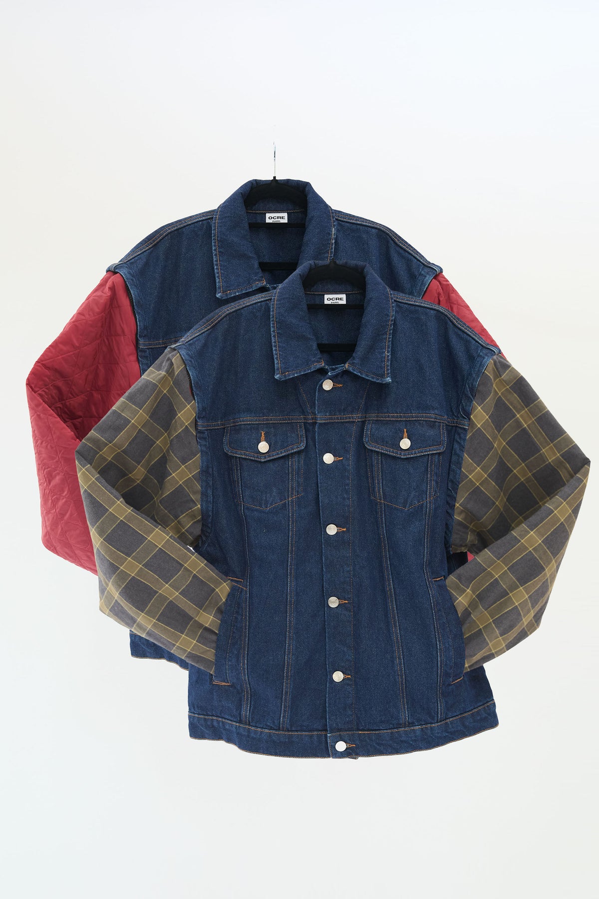 Brut manche tartan bordeaux